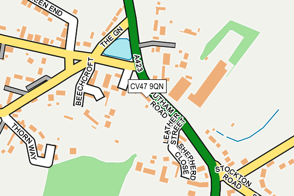 CV47 9QN map - OS OpenMap – Local (Ordnance Survey) CV47 9QN map - OS OpenMap – Local (Ordnance Survey)