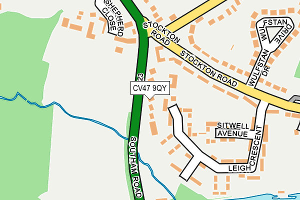 CV47 9QY map - OS OpenMap – Local (Ordnance Survey)