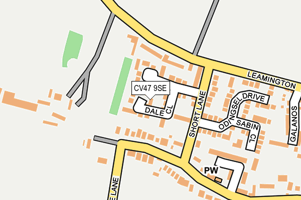 CV47 9SE map - OS OpenMap – Local (Ordnance Survey) CV47 9SE map - OS OpenMap – Local (Ordnance Survey)