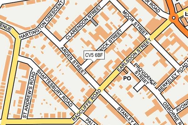 CV5 6BF map - OS OpenMap – Local (Ordnance Survey) CV5 6BF map - OS OpenMap – Local (Ordnance Survey)