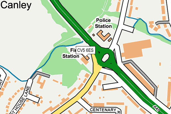 CV5 6ES map - OS OpenMap – Local (Ordnance Survey) CV5 6ES map - OS OpenMap – Local (Ordnance Survey)