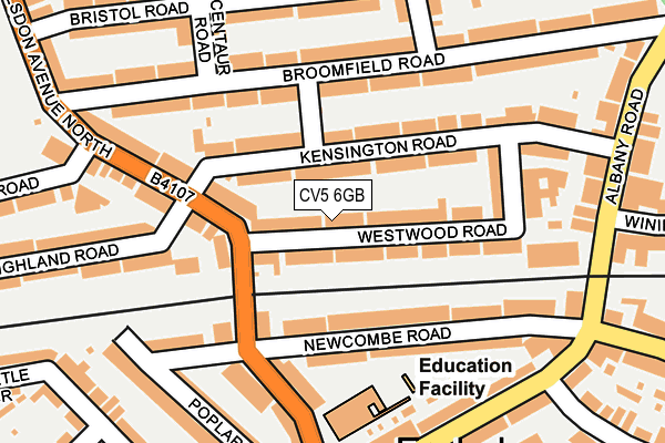 CV5 6GB map - OS OpenMap – Local (Ordnance Survey) CV5 6GB map - OS OpenMap – Local (Ordnance Survey)