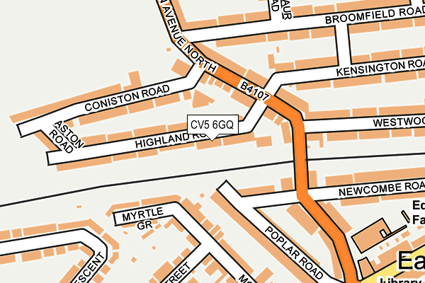 CV5 6GQ map - OS OpenMap – Local (Ordnance Survey) CV5 6GQ map - OS OpenMap – Local (Ordnance Survey)