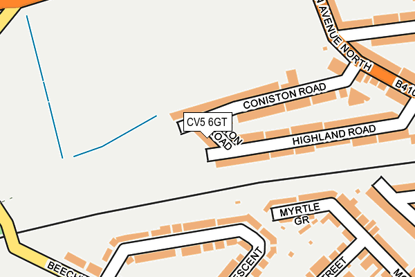 CV5 6GT map - OS OpenMap – Local (Ordnance Survey) CV5 6GT map - OS OpenMap – Local (Ordnance Survey)