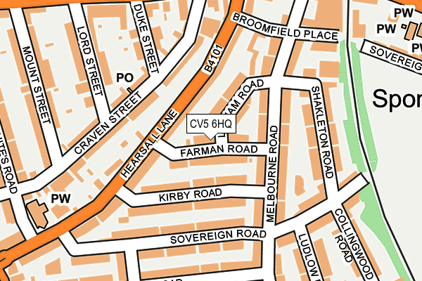 CV5 6HQ map - OS OpenMap – Local (Ordnance Survey) CV5 6HQ map - OS OpenMap – Local (Ordnance Survey)