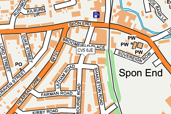 CV5 6JE map - OS OpenMap – Local (Ordnance Survey) CV5 6JE map - OS OpenMap – Local (Ordnance Survey)