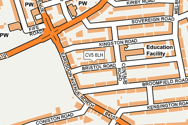 CV5 6LH map - OS OpenMap – Local (Ordnance Survey) CV5 6LH map - OS OpenMap – Local (Ordnance Survey)