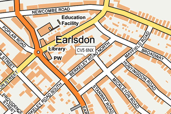 CV5 6NX map - OS OpenMap – Local (Ordnance Survey) CV5 6NX map - OS OpenMap – Local (Ordnance Survey)
