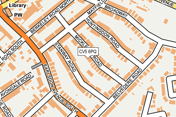CV5 6PQ map - OS OpenMap – Local (Ordnance Survey) CV5 6PQ map - OS OpenMap – Local (Ordnance Survey)
