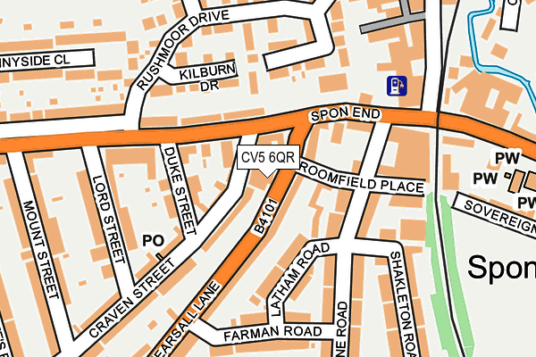 CV5 6QR map - OS OpenMap – Local (Ordnance Survey) CV5 6QR map - OS OpenMap – Local (Ordnance Survey)