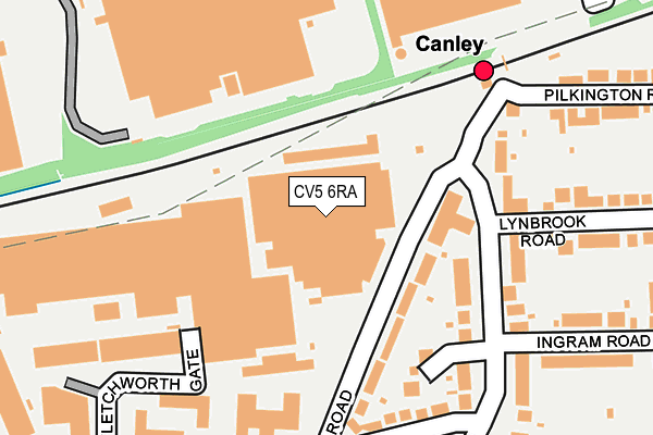 CV5 6RA map - OS OpenMap – Local (Ordnance Survey) CV5 6RA map - OS OpenMap – Local (Ordnance Survey)