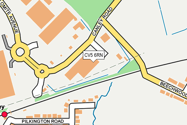 CV5 6RN map - OS OpenMap – Local (Ordnance Survey) CV5 6RN map - OS OpenMap – Local (Ordnance Survey)