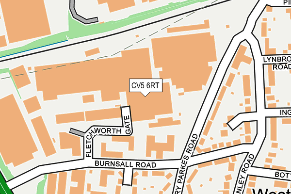 CV5 6RT map - OS OpenMap – Local (Ordnance Survey) CV5 6RT map - OS OpenMap – Local (Ordnance Survey)