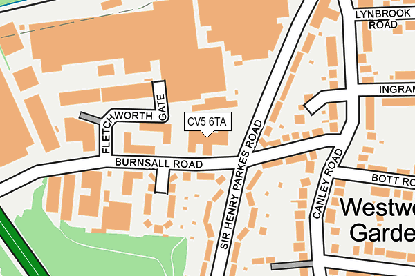 CV5 6TA map - OS OpenMap – Local (Ordnance Survey) CV5 6TA map - OS OpenMap – Local (Ordnance Survey)