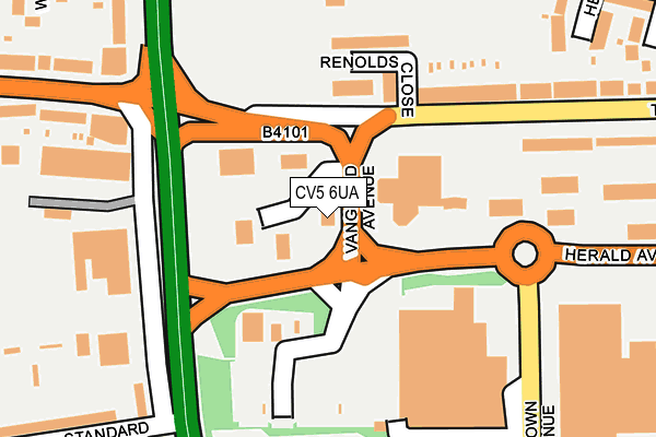 CV5 6UA map - OS OpenMap – Local (Ordnance Survey) CV5 6UA map - OS OpenMap – Local (Ordnance Survey)