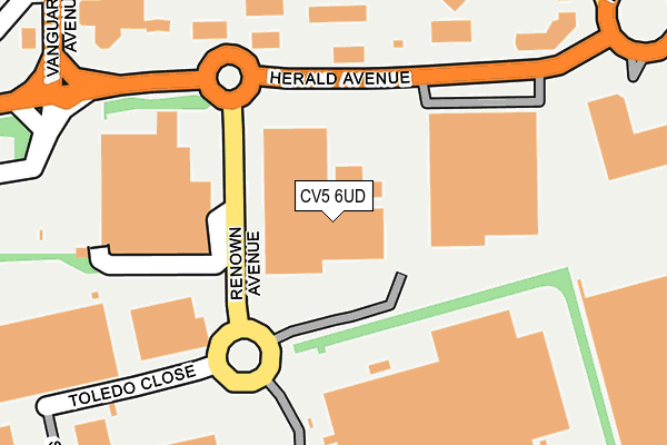 CV5 6UD map - OS OpenMap – Local (Ordnance Survey) CV5 6UD map - OS OpenMap – Local (Ordnance Survey)