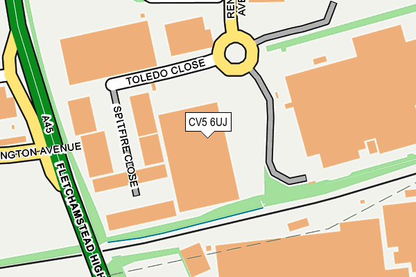 CV5 6UJ map - OS OpenMap – Local (Ordnance Survey) CV5 6UJ map - OS OpenMap – Local (Ordnance Survey)