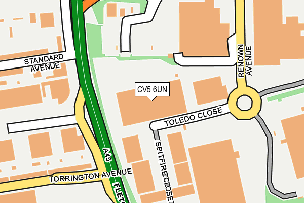 CV5 6UN map - OS OpenMap – Local (Ordnance Survey) CV5 6UN map - OS OpenMap – Local (Ordnance Survey)