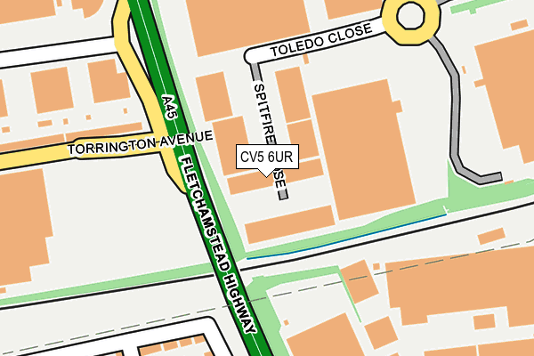 CV5 6UR map - OS OpenMap – Local (Ordnance Survey) CV5 6UR map - OS OpenMap – Local (Ordnance Survey)