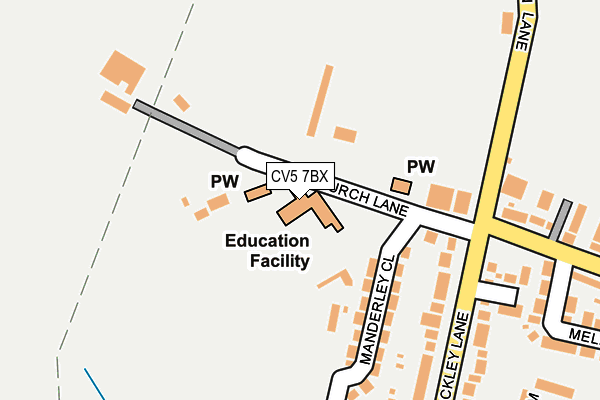 CV5 7BX map - OS OpenMap – Local (Ordnance Survey) CV5 7BX map - OS OpenMap – Local (Ordnance Survey)