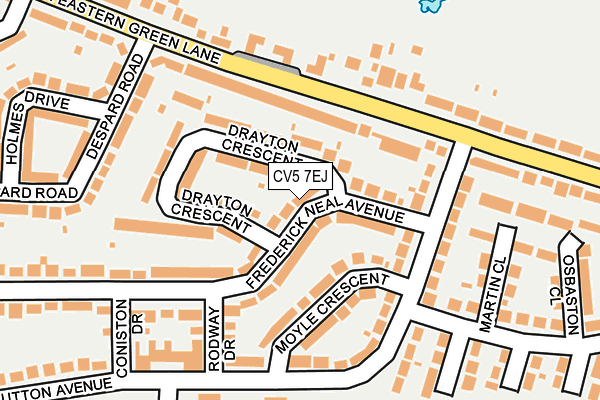 CV5 7EJ map - OS OpenMap – Local (Ordnance Survey) CV5 7EJ map - OS OpenMap – Local (Ordnance Survey)