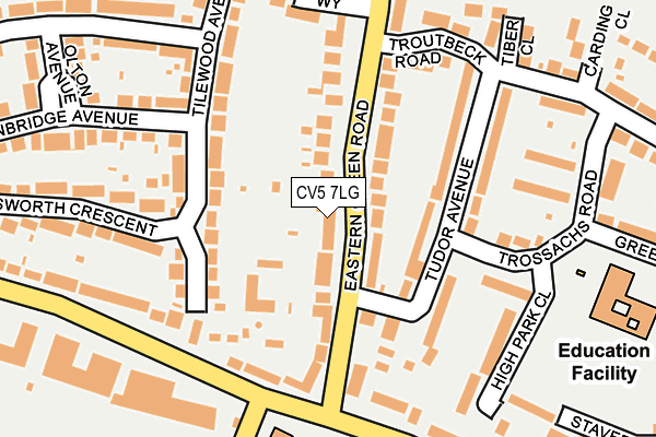 CV5 7LG map - OS OpenMap – Local (Ordnance Survey) CV5 7LG map - OS OpenMap – Local (Ordnance Survey)