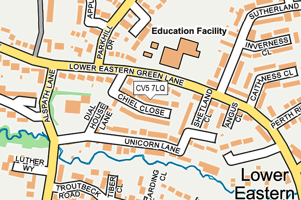 CV5 7LQ map - OS OpenMap – Local (Ordnance Survey) CV5 7LQ map - OS OpenMap – Local (Ordnance Survey)
