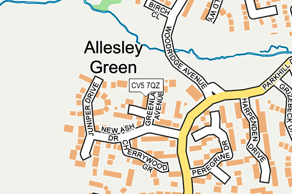CV5 7QZ map - OS OpenMap – Local (Ordnance Survey) CV5 7QZ map - OS OpenMap – Local (Ordnance Survey)