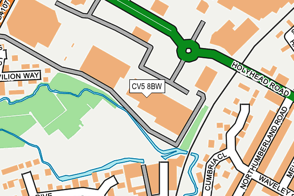 CV5 8BW map - OS OpenMap – Local (Ordnance Survey) CV5 8BW map - OS OpenMap – Local (Ordnance Survey)