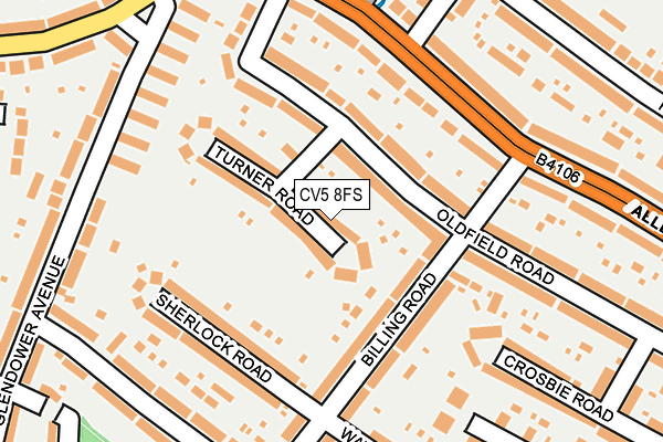 CV5 8FS map - OS OpenMap – Local (Ordnance Survey) CV5 8FS map - OS OpenMap – Local (Ordnance Survey)