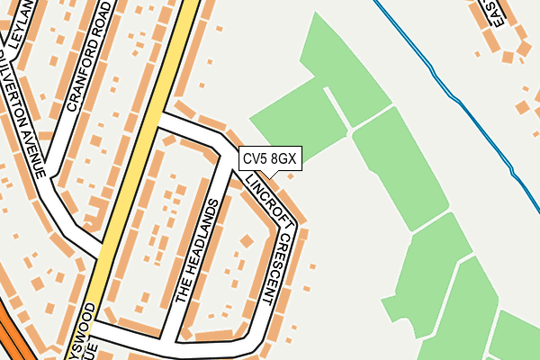 CV5 8GX map - OS OpenMap – Local (Ordnance Survey) CV5 8GX map - OS OpenMap – Local (Ordnance Survey)