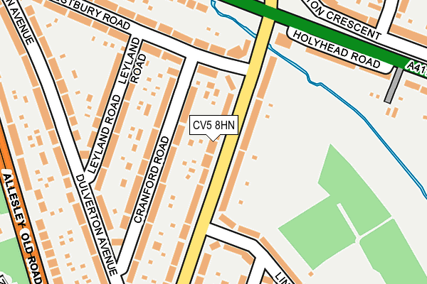 CV5 8HN map - OS OpenMap – Local (Ordnance Survey) CV5 8HN map - OS OpenMap – Local (Ordnance Survey)