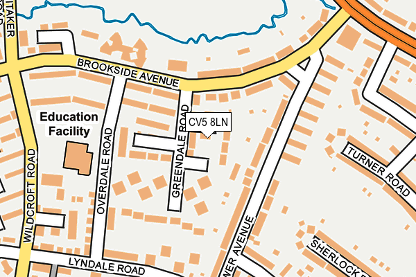 CV5 8LN map - OS OpenMap – Local (Ordnance Survey) CV5 8LN map - OS OpenMap – Local (Ordnance Survey)