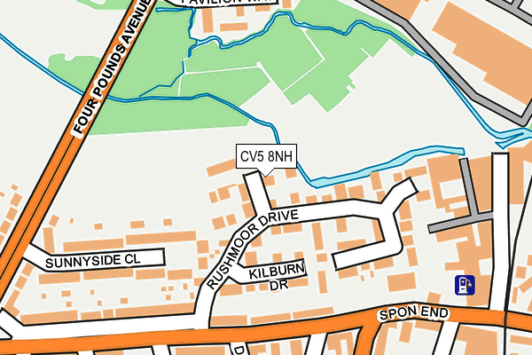 CV5 8NH map - OS OpenMap – Local (Ordnance Survey) CV5 8NH map - OS OpenMap – Local (Ordnance Survey)