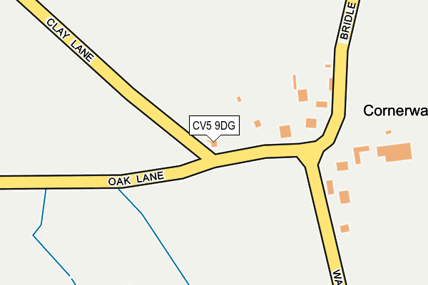 CV5 9DG map - OS OpenMap – Local (Ordnance Survey) CV5 9DG map - OS OpenMap – Local (Ordnance Survey)