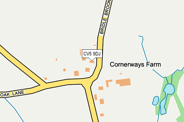 CV5 9DJ map - OS OpenMap – Local (Ordnance Survey) CV5 9DJ map - OS OpenMap – Local (Ordnance Survey)