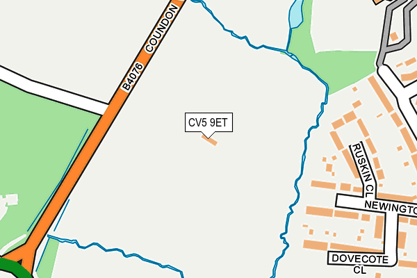 CV5 9ET map - OS OpenMap – Local (Ordnance Survey) CV5 9ET map - OS OpenMap – Local (Ordnance Survey)
