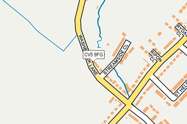 CV5 9FG map - OS OpenMap – Local (Ordnance Survey) CV5 9FG map - OS OpenMap – Local (Ordnance Survey)