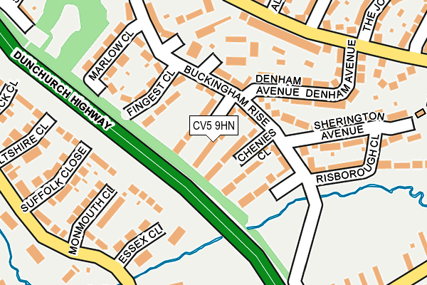 CV5 9HN map - OS OpenMap – Local (Ordnance Survey) CV5 9HN map - OS OpenMap – Local (Ordnance Survey)