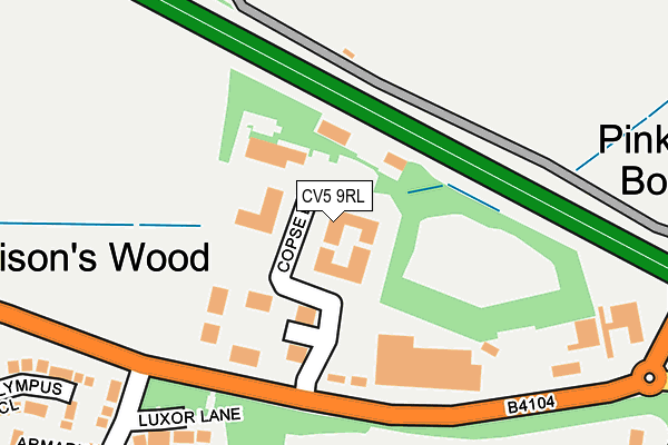 CV5 9RL map - OS OpenMap – Local (Ordnance Survey) CV5 9RL map - OS OpenMap – Local (Ordnance Survey)