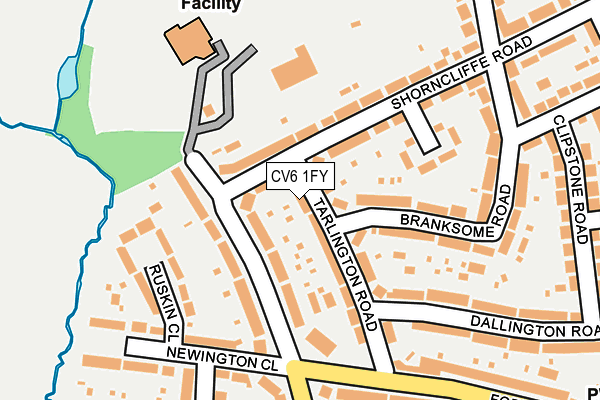 CV6 1FY map - OS OpenMap – Local (Ordnance Survey) CV6 1FY map - OS OpenMap – Local (Ordnance Survey)