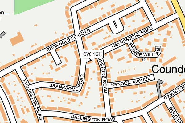 CV6 1GH map - OS OpenMap – Local (Ordnance Survey) CV6 1GH map - OS OpenMap – Local (Ordnance Survey)