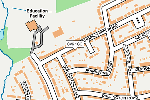 CV6 1GQ map - OS OpenMap – Local (Ordnance Survey)