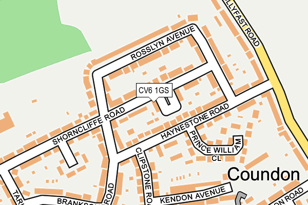 CV6 1GS map - OS OpenMap – Local (Ordnance Survey) CV6 1GS map - OS OpenMap – Local (Ordnance Survey)