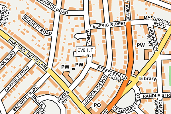 CV6 1JT map - OS OpenMap – Local (Ordnance Survey) CV6 1JT map - OS OpenMap – Local (Ordnance Survey)