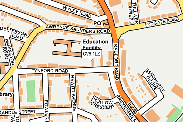 CV6 1LZ map - OS OpenMap – Local (Ordnance Survey) CV6 1LZ map - OS OpenMap – Local (Ordnance Survey)