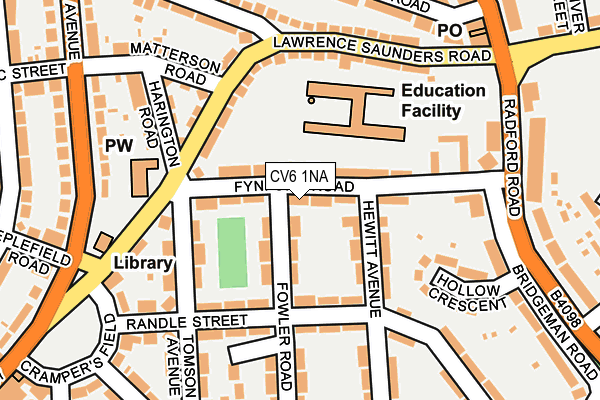 CV6 1NA map - OS OpenMap – Local (Ordnance Survey) CV6 1NA map - OS OpenMap – Local (Ordnance Survey)