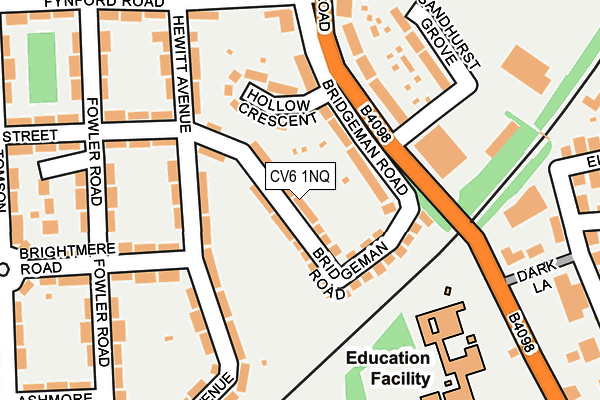 CV6 1NQ map - OS OpenMap – Local (Ordnance Survey) CV6 1NQ map - OS OpenMap – Local (Ordnance Survey)
