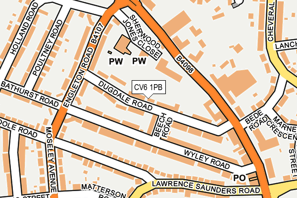 CV6 1PB maps, stats, and open data
