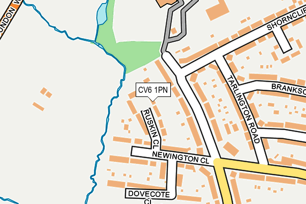 CV6 1PN map - OS OpenMap – Local (Ordnance Survey) CV6 1PN map - OS OpenMap – Local (Ordnance Survey)